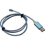 Jaspertronics™ Flowing LED Charging Cables with Quick Disconnect Magnetic Tips for Smart Phones, Tablets, and More!