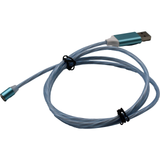 Jaspertronics™ Flowing LED Charging Cables with Quick Disconnect Magnetic Tips for Smart Phones, Tablets, and More!