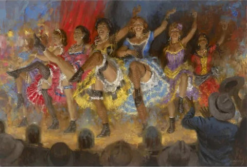 Dance Hall Girls by Andy Thomas - Canvas Open Edition - 12 x 18