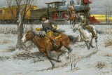 Fast Guns and Faster Horses by Andy Thomas - Canvas Giclee Limited Edition Signed & Numbered 30 - 30 x 45