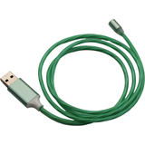 Jaspertronics™ Flowing LED Charging Cables with Quick Disconnect Magnetic Tips for Smart Phones, Tablets, and More!