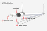 Jaspertronics™ 60W 254nm Germicidal High Bay UV-C Tube Light Fixture with Dual Lamps, Remote, & Safety Sensors