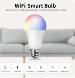 Jaspertronics™ Smart Color Changing LED Light Bulb 800LM 9W Works with Alexa, Google Assist, & Smart Life App - A19, E26 - No Hub Required! 2.4 GHz, Wifi, Bluetooth