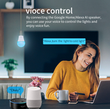 Jaspertronics™ Smart Color Changing LED Light Bulb 800LM 9W Works with Alexa, Google Assist, & Smart Life App - A19, E26 - No Hub Required! 2.4 GHz, Wifi, Bluetooth