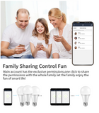 Jaspertronics™ Smart Color Changing LED Light Bulb 800LM 9W Works with Alexa, Google Assist, & Smart Life App - A19, E26 - No Hub Required! 2.4 GHz, Wifi, Bluetooth