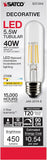 Satco 5.5Watt LED E26 Light Bulb 2700K 15000 Hour Rating Dimmable - S21344 6 pk