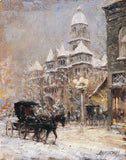 Snowy Courthouse by Andy Thomas - Canvas Giclee Open Edition - 8 x 10