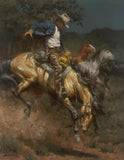 The Lone Cowboy Takes a Horse by Andy Thomas - Canvas Open Edition - 12 x 15