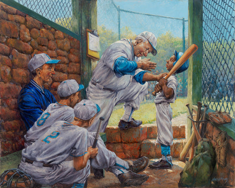 Watch the High Inside Pitch by Andy Thomas - Canvas Giclee Limited Edition Signed & Numbered 500 - 16 x 20