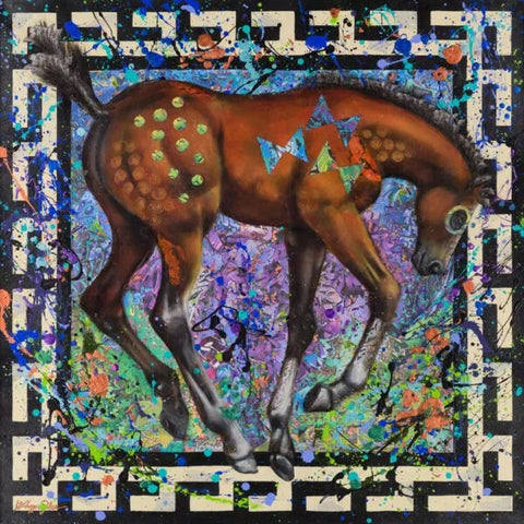 Wild Fillies Make the Best Horses 11 by Liz Chappie-Zoller - Canvas Giclee Limited Edition Signed & Numbered 300 - 24 x 24